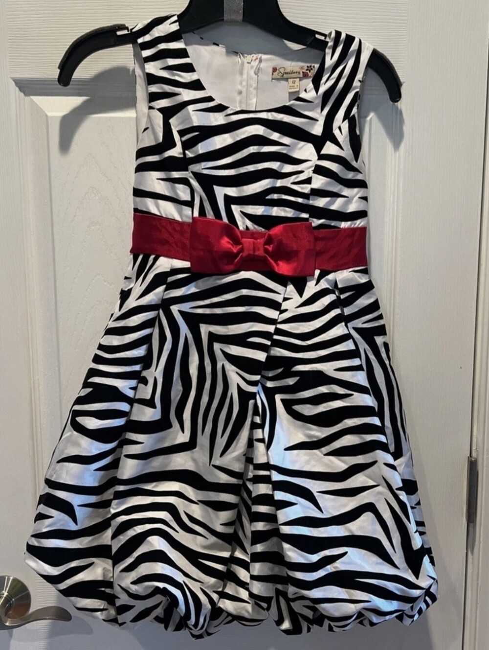 EUC Speechless Girls Zebra Print Dress Size 12